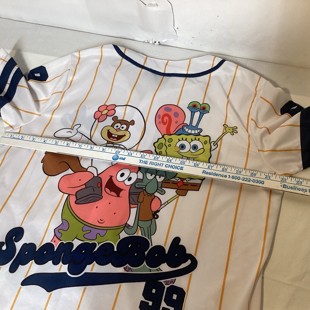 SpongeBob SquarePants Baseball Jersey Men’s size Large - Picture 9 of 11